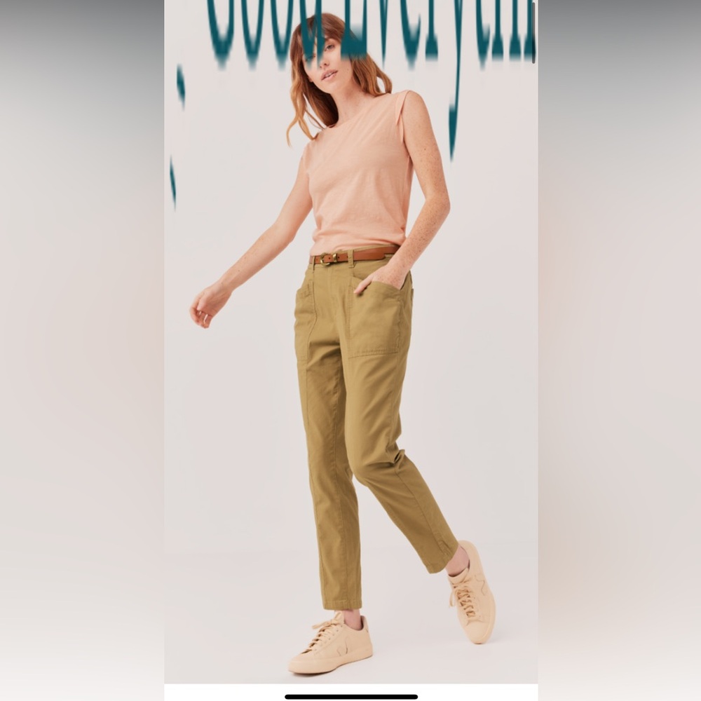 Pact Boulevard Easy Pant in Fennel Olive Green